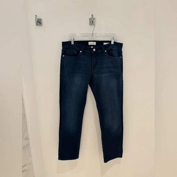 Frame Denim L'Homme Slim Dark Blue Jeans - Picture 2 of 6